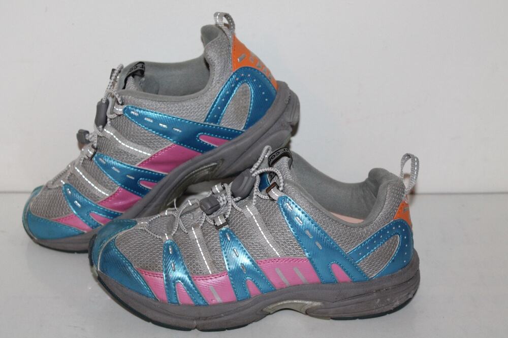 Dr. Comfort Refresh Comfort Shoes, 3976, Gray/Blue/Pink, Women's Size 8.5 Medium